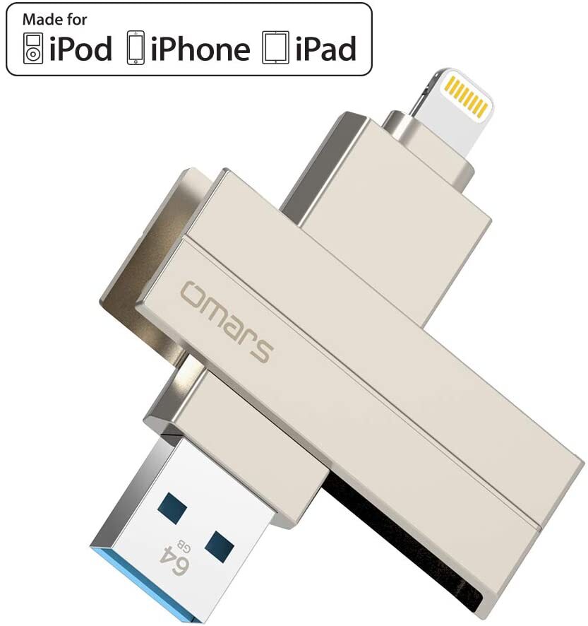 Væsen gambling Mål OMARS iPhone Stick 64G USB 3.0 Memory Stick w/ 5mm Extended Lightning  Connector-OMLTU3DZSL64G