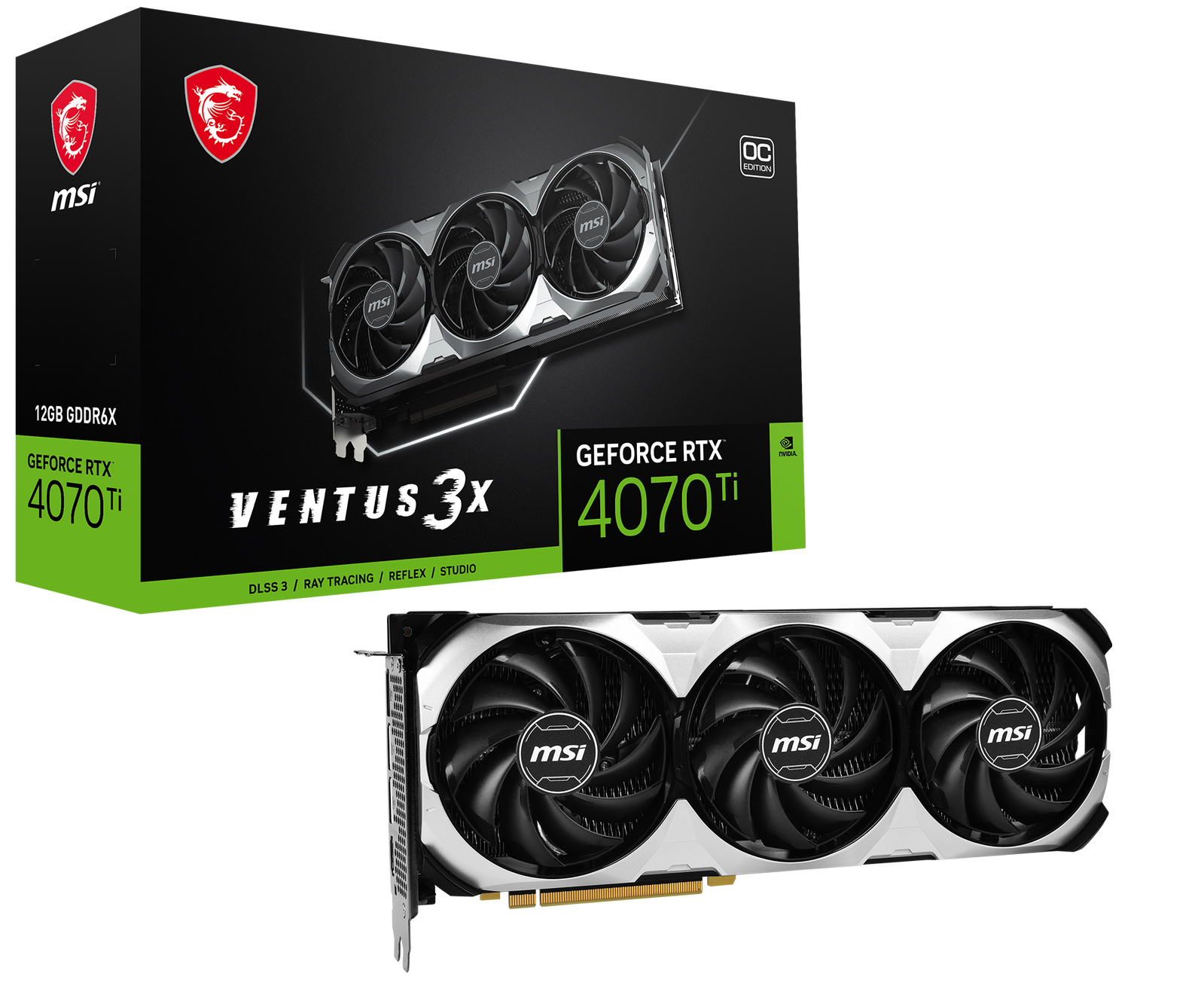 MSI GeForce RTX 4070 Ti VENTUS 3X OC 12GB GDDR6X Next GEN Graphics Card