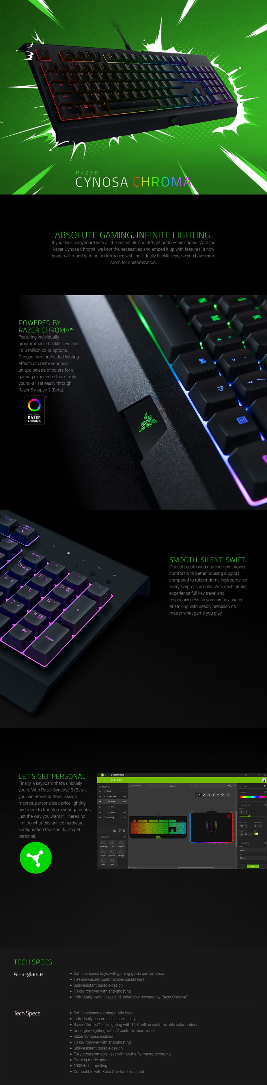 Razer Cynosa Chroma Gaming Keyboard - Overview 1