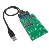 Simplecom SA221 USB 3.0 to mSATA + NGFF M.2 (B Key) SSD 2 in 1 Combo Adapter