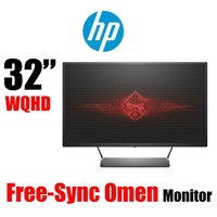 32" HP Omen W9S97AA WQHD LED Gaming Monitor 2560x1440 Free-Sync DisplayPort 2xHDMI