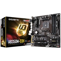 Gigabyte GA-AB350M-D3H Ryzen AM4 mATX MB 4xDDR4 1xPCIEx16 M.2 HDMI DVI VGA DP RR