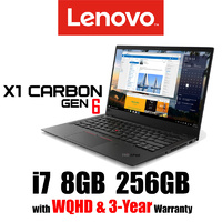 Lenovo X1 Carbon G6 20KH003HAU 14" WQHD Core i7 8550U 8GB 256GB SSD W10P 3-Year Warranty