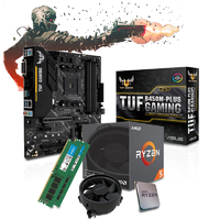 AMD Gaming Bundle A - Ryzen 5 3400G w/ VEGA 11 + ASUS TUF B450M PLUS GAMING + Crucial 16GB(2x8) 2666MHz DDR4 RAM