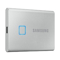 Samsung 2TB T7 Touch Portable SSD MU-PC2T0S/WW Silver Finger Scanning Bio Security