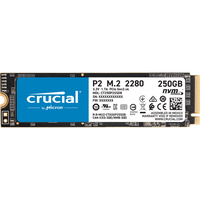 Crucial P2 2100MB/s 3D NAND NVMe PCIe M.2 SSD 250GB