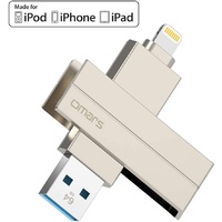 OMARS iPhone Stick 64G USB 3.0 Memory Stick w/ 5mm Extended Lightning Connector