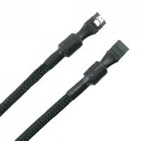 Simplecom CA110S Premium SATA 3 HDD SSD Data Cable Sleeved with Ferrite Bead Lead Clip Straight