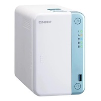 QNAP TS-251D-4G 2-Bay NAS, Intel Celeron J4005 2.0GHz Dual Core (up to 2.70GHz), 4GB DDR4 SODIMM RAM (1x4GB, 2 DIMM slots, max 8