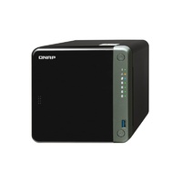 QNAP TS-453D-8G 4-Bay NAS, Intel Celeron J4125 quad-core 2.0GHz (up to 2.7GHz), 8GB DDR4 SODIMM RAM (2x4GB, max 8GB total),2x 2.