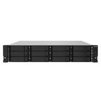 QNAP TS-1232PXU-RP-4G 12-Bay 2U rackmount NAS Cortex-A57 quad-core 1.7GHz CPU, 4GB DDR4 UDIMM RAM (max 16GB), SATA 6Gb/s, redund