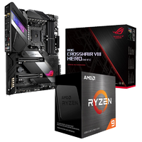 Bundle Deal - AMD Ryzen 9 5950X Next GEN CPU + ASUS ROG CROSSHAIR VIII HERO WIFI Extreme Performance Motherboard