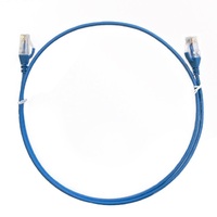 8ware CAT6 Ultra Thin Slim Cable 5m - Blue Color Premium RJ45 Ethernet Network LAN UTP Patch Cord 26AWG for Data Only, not PoE