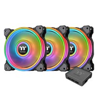 Thermaltake Riing Quad 14 RGB Radiator Fan TT Premium Edition 3 Pack Black