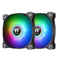 Thermaltake Pure Duo 12 ARGB 120mm Sync Fan with Controller - 2 Fan Pack Black