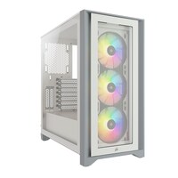 Corsair iCUE 4000X RGB Tempered Glass White Mid Tower Case
