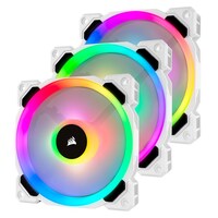 Corsair LL120 RGB 120mm White Triple Fan Kit with Lighting Node PRO