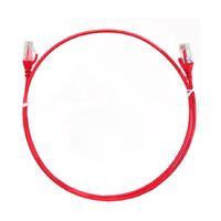 8ware CAT6THINRD-10M CAT6 Ultra Thin Slim Cable 10m - Red