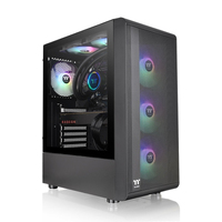 Thermaltake S200 Mesh ARGB Tempered Glass Mid Tower Case Black Edition