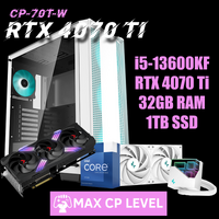 ⭐ MAX CP LEVEL ⭐ 13th GEN i5-13600KF RTX 4070 Ti 32GB 1TB PCIe5.0 Liquid Cooling Gaming PC