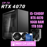 ⭐ MAX CP LEVEL ⭐ 13th GEN i5-13400F RTX 4070 16GB 1TB Compact Gaming PC