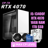 ⭐ MAX CP LEVEL ⭐ 13th GEN i5-13400F RTX 4070 16GB 1TB Compact Gaming PC