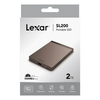 Lexar SL200 Portable SSD 2TB up to 550MB/s read, up to 400MB/s write