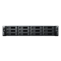 Synology RackStation RS2423+ 12-Bay 3.5" Diskless 2xGbE NAS+ 1 x 10GbE (RJ45) (2U Rack) (SMB), AMD RyzenTM , 8GB RAM, Synology Compatible drives only