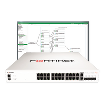 FortiSwitch 108F-POE Fanless L2+ management switch with 8xGE + 2xSFP + 1xRJ45 console and automatic limited 65W POE