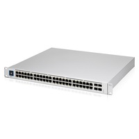 Ubiquiti UniFi 48 port Managed Gigabit Layer2 and Layer3 switch with auto-sensing 802.3at PoE+ and 802.3bt PoE, SFP+ : Touch Display - 660W GEN2