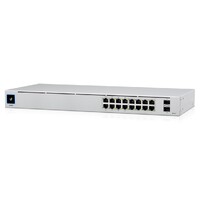 Ubiquiti UniFi 16-port Managed Gigabit Switch - 8x PoE+ Ports, 8x Gigabit Ethernet Ports, with 2x SFP - 42W - Touch Display - Fanless - GEN2