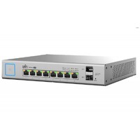 Ubiquiti UniFi Switch 8-port Managed PoE+ Gigabit Switch with SFP, 150W PoE Budget, Quiet Fanless Operation, GEN1