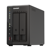QNAP 2-BAY NAS (NO DISK) CELERON QC 2.0GHz, 8GB, 2.5GbE(2),M.2(2),HDMI(2), TWR, 2YR WTY