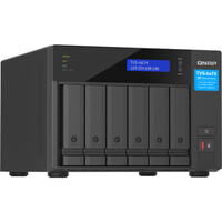 QNAP 6-BAY NAS (NO DISK) INTEL 4-CORE 2.5GHz, 16GB, 2.5GbE(2), M.2(2), PCIe, TWR, 3YR WTY