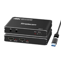 Simplecom DAC10 HDMI 2.0 to USB 4K@60hz Video Capture Card Stream and Record inS