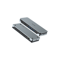 VOLANS VL-UCDLMD Aluminum 14-in-1 Quadruple 4K Display Multifunctional USB-C Docking Station