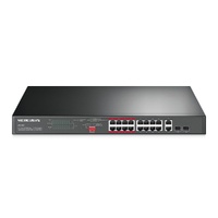 Mercusys MS118CP 16-Port 10/100Mbps + 2-Port Gigabit Rackmount Switch with 16-Port PoE+