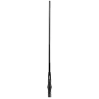 Fibreglass Raydome Antenna - BLACK, 6.6 dBi Gain, Heavy Duty Barrel Style Stainless Steel Spring, Ground Independent, Length 1000mm, 4.5 Metres Loss C