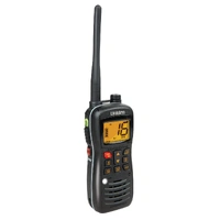 MHS127 VHF Marine Radio - 5 wattSubmersible / Waterproof to JIS8* Floating, Lightweight Design** International ChannelsFlexible Whip AntennaLarge LCD 