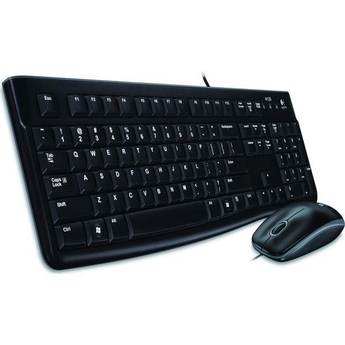 Logitech MK120 Corded USB Desktop Keyboard and Mouse Combo 920-002586