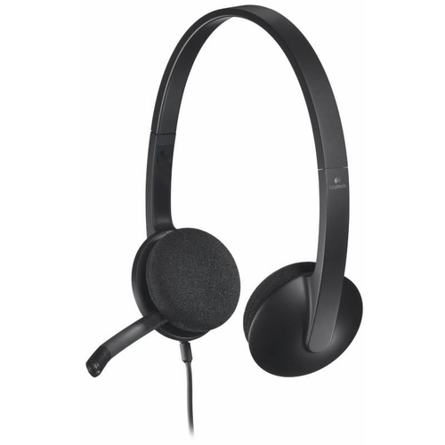 Logitech H340 USB Headset Noise-canceling mic - Black 981-000477