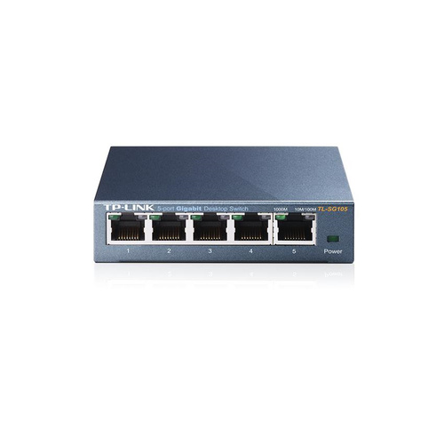 TP-LINK TL-SG105 5 Port Gigabit Desktop Switch - Metal Housing 