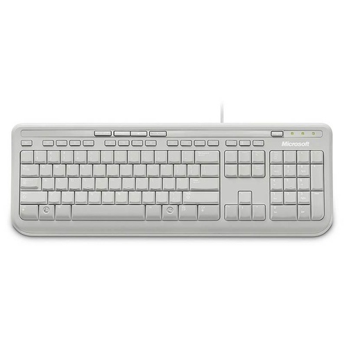 Microsoft Wired Desktop 600 Keyboard White ANB-00034 (Black Letters)
