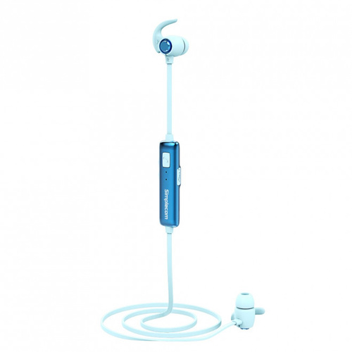 Simplecom BH310-BL Metal In-Ear Sports Bluetooth Stereo Headphones - Blue