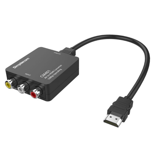 Simplecom CM401 AV To HDMI Converter 1080p Upscaling