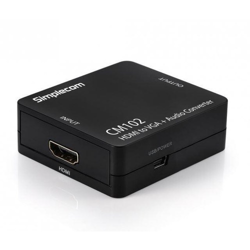 Simplecom CM102 HDMI to VGA + Audio 3.5mm Stereo Converter