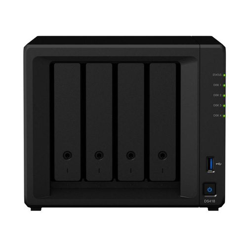 Synology DiskStation DS418 4 Bay Diskless NAS Quad Core CPU 2GB RAM