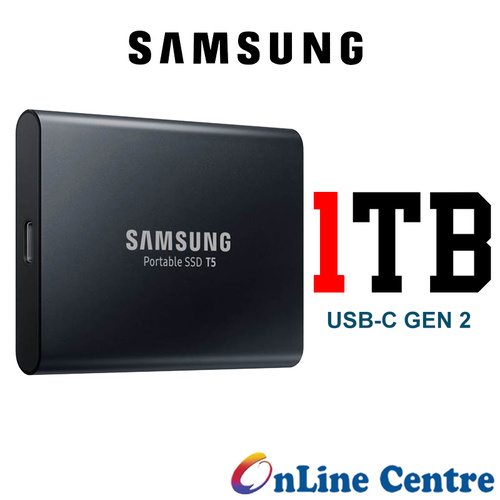 1TB Samsung T5 Portable SSD MU-PA1T0B/WW Black