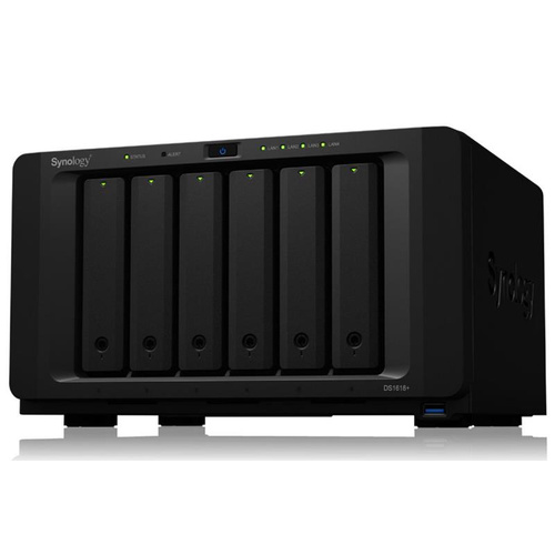 Synology DS1618+ 4G DiskStation 6-Bay NAS, Quad Core 2.1GHz 4G DDR4 (Expension up to 32GB)