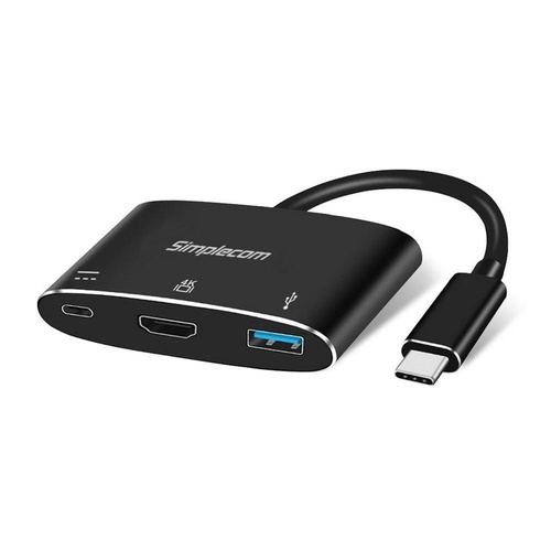 Simplecom DA310 USB 3.1 Type C to HDMI USB 3.0 Adapter with PD Charging